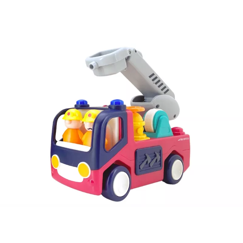 LEAN TOYS Pädagogische interaktive Feuerwache für Kleinkinder mit Sound und Licht