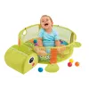 LEAN TOYS Lernmatte mit Turtle-Laufstall-Bällen für Babys