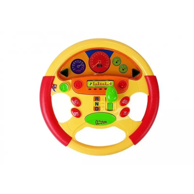 LEAN TOYS Lernlenkrad für Babys mit Sound- und Lichteffekten