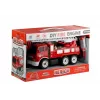 LEAN TOYS Feuerwehrauto mit Schraubrutsche + Werkzeuge