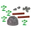 LEAN TOYS Großes Figurenset Wilde Tiere Safari + Zubehör 34 Elemente