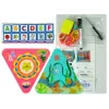 LEAN TOYS Lernregal Dreieck Zähler Buchstaben Objekte Tiere