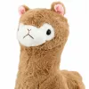 LEAN TOYS Plüsch-Alpaka Kuscheltier mit weichem Fell Beige 28 cm