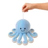 LEAN TOYS Plüsch-Oktopus mit Saugnapf, Blau, 16 cm