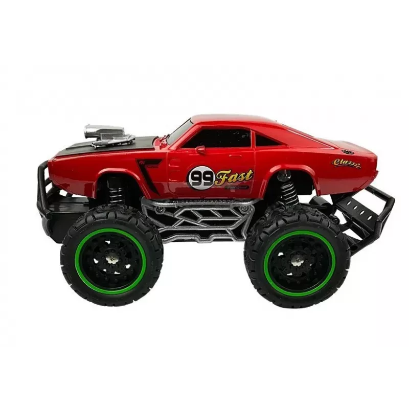 LEAN TOYS Ferngesteuertes Auto Off-Road R/C Rot High Wheels