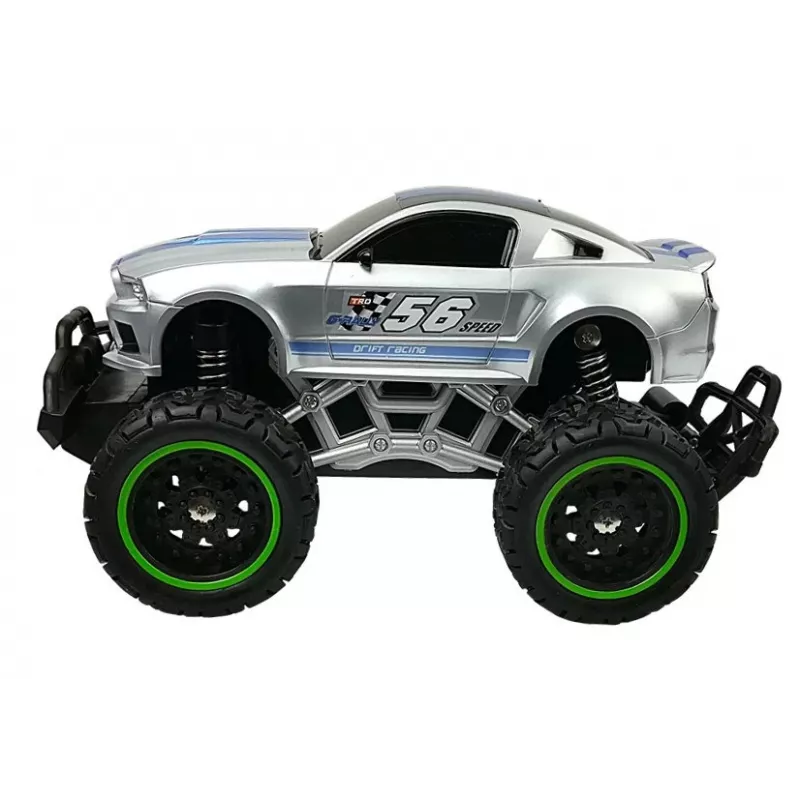 LEAN TOYS Ferngesteuertes Auto Off-Road R/C Silber High Wheels