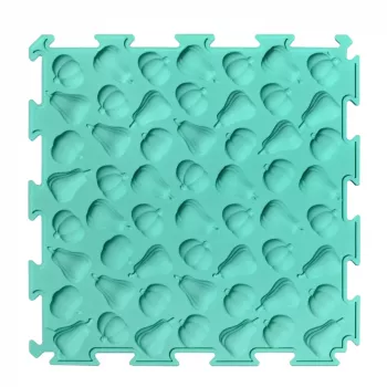 LEAN TOYS Sensory Path Puzzle Tiles Various Structures Colors 24,5 cm 10 pcs.