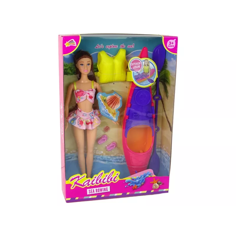 LEAN TOYS Set Puppenzubehör Kayak Pink