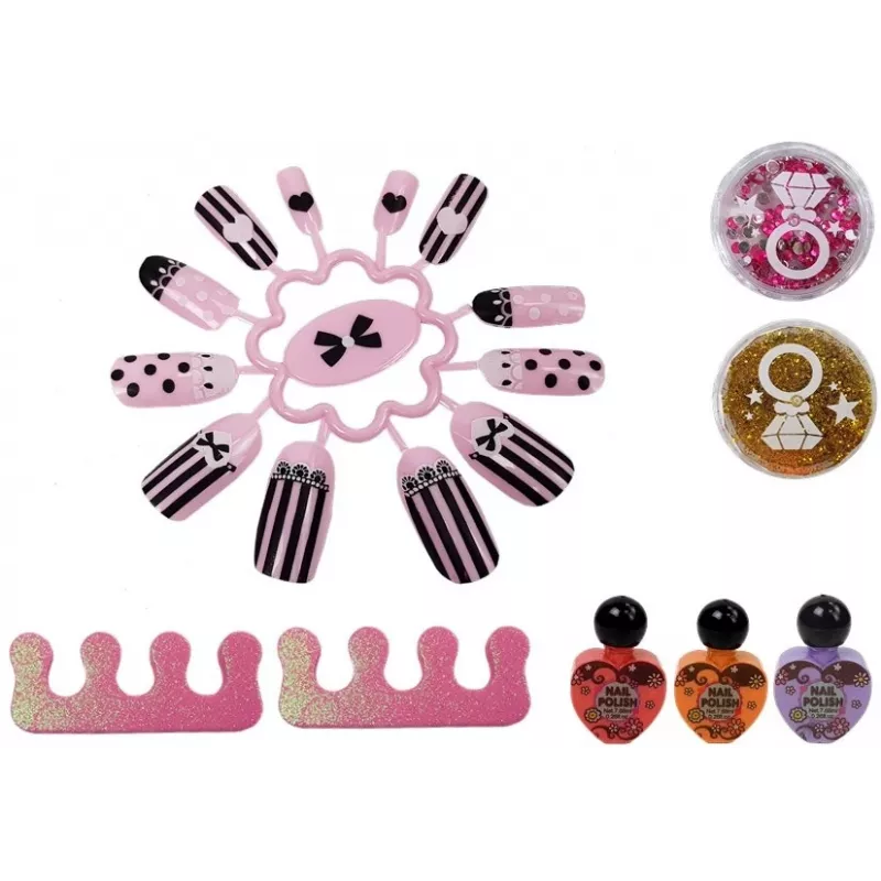 LEAN TOYS Set zur Herstellung eines Nagellacktrockners mit Glitzer