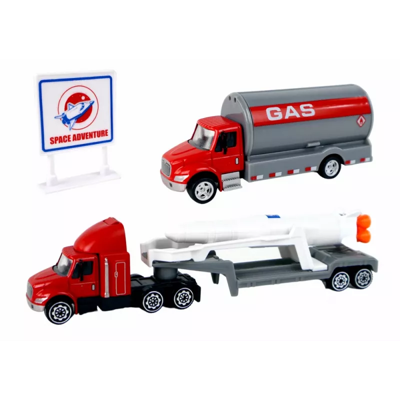 LEAN TOYS Figuren-Set Space Truck Rocket 15-tlg.