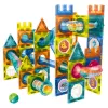 LEAN TOYS Set magnetischer Bausteine Kugelbahn Bunt 98 Teile