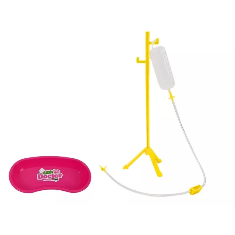 LEAN TOYS Kleines Zahnarzt-Set mit Zubehör in rosa Tasche