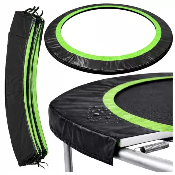 LEAN TOYS Federabdeckung für 12ft Trampolin LEAN SPORT PRO – UV-beständiges PVC, Blau