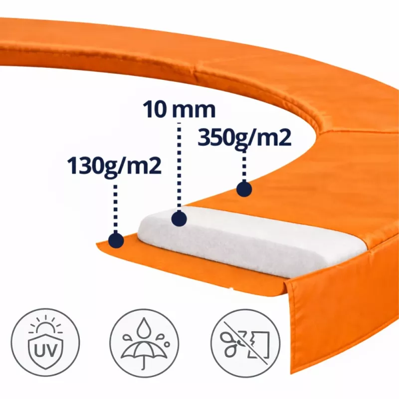 LEAN TOYS Federabdeckung für 14ft Trampolin LEAN SPORT BEST - Blaue Sicherheitspolsterung