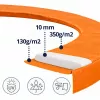 LEAN TOYS Federabdeckung für 10ft Trampolin, Blau, UV-beständiges PVC, EPE-Schaum, elastische Gurte, EN71, BEST Serie