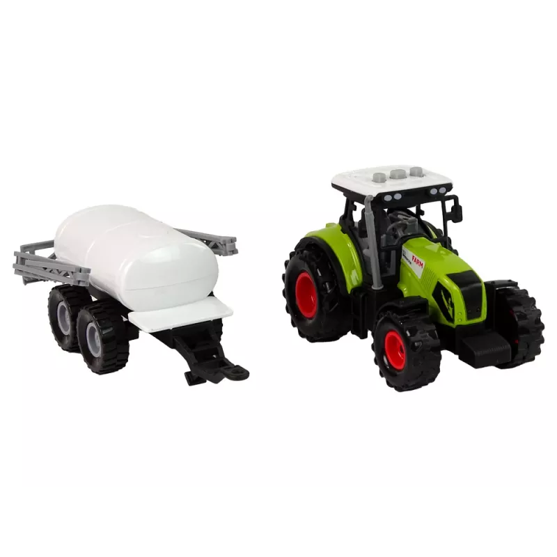 LEAN TOYS Traktor für Kinder mit Anhänger Bauernhofauto