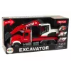 LEAN TOYS Truck mit Bagger Traktor Bagger Sound Licht