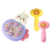 LEAN TOYS Whac-A-Mole Purple Arcade Carrot-Smashing Rabbit Game