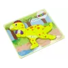 LEAN TOYS Holzpuzzle Dinosaurier Stegosaurus Gelb