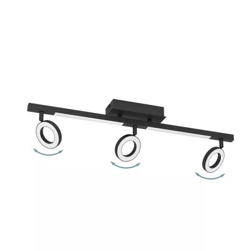 EGLO Cardillio 2 900515 LED-Deckenleuchte, Schwarz