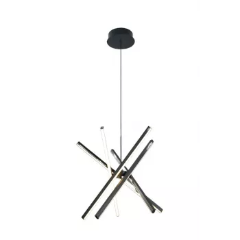 Sibiu LED-Pendelleuchte, 48W, 4000K, Schwarz