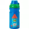 LEGO Trinkflasche FIREWORK GUY, 390 ml, Blau, Silikon-Ausgießer mit halbtransparentem Deckel, PP/Silikon, 1 Stück (40560800)