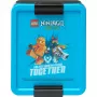 LEGO Brotdose Ninjago Blau/Schwarz PP mit Emoticon-Grafiken 1,2L