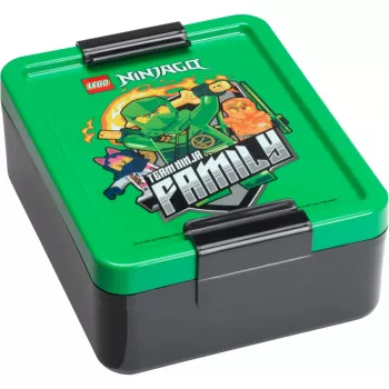 LEGO Brotdose Ninjago Grün - 1,2L lebensmittelechtes PP mit Emoticon-Grafiken