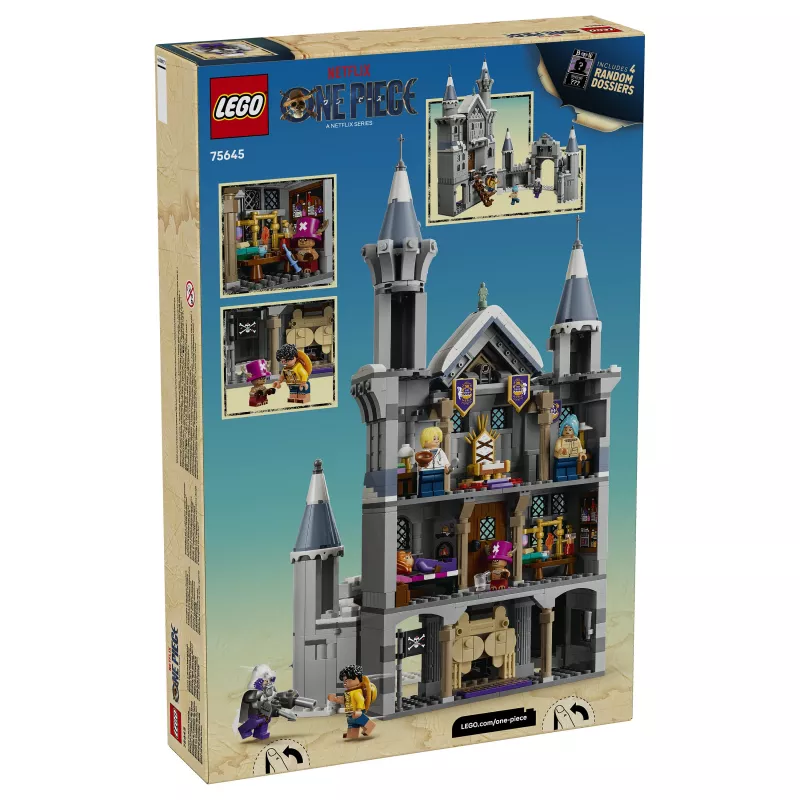 LEGO One Piece 75645 Duell im Schloss Drumm Bauset (1038 Teile, 6 Minifiguren, 9+)