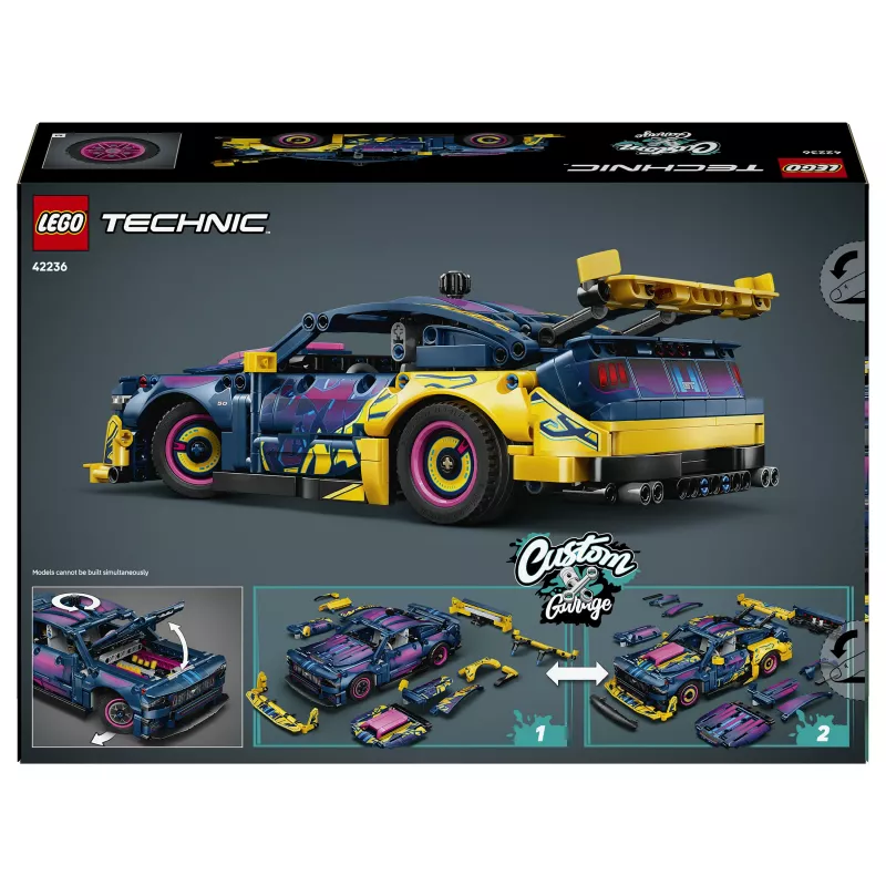 LEGO Technic 42236 Ford Mustang GT Auto aus der Tuning-Werkstatt, Bausatz, 973 Teile, V8-Kolbenmotor, ab 10 Jahren