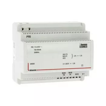 Legrand BTicino 346050 DIN-Schienen-Netzteil mit Video-Adapter – 27V DC 600mA, 6TE