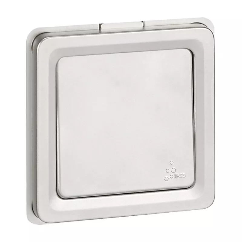 Legrand Soliroc 077811 Universal-Aus-/Wechselschalter, 1-polig, nicht beleuchtet, IP55, IK10, grau