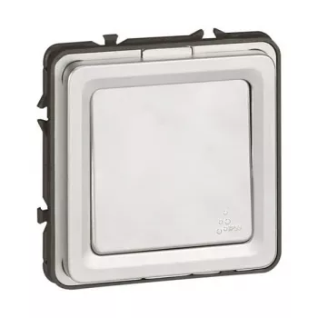 Legrand Soliroc 077811 Universeller Ein-/Ausschalter und Umschalter, 1-polig, 10AX, 250V, IP55, IK10, Grau