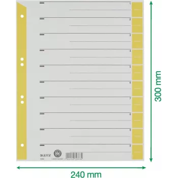 LEITZ A4 Trennblätter Gelb 160 g/m² 25er-Pack 16523015