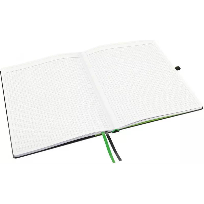 LEITZ Complete Notizbuch, iPad Format, kariert, 80 Blatt 96 g/m² Elfenbeinpapier, Lederoptik, Schwarz 4473-00-95