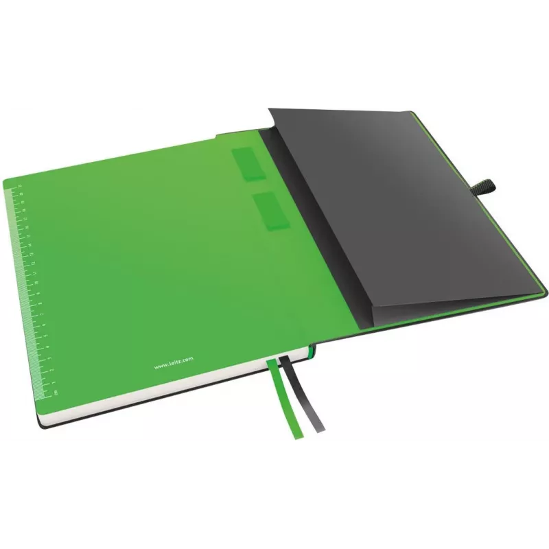 LEITZ Complete Notizbuch, iPad Format, kariert, 80 Blatt 96 g/m² Elfenbeinpapier, Lederoptik, Schwarz 4473-00-95