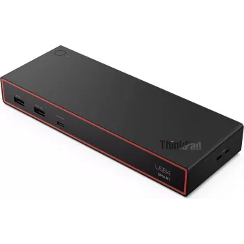 Lenovo ThinkPad USB4 Smart Dock 5500 Dockingstation mit 135W Netzteil, Schwarz (40BC0135DE)