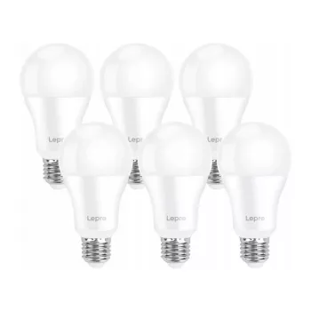 LEPRO 100080-DW-EU-6 LED-Lampe E27 A60 13W (entspricht 100W) 1521lm 6500K Tageslichtweiß, 6er-Pack
