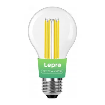 LEPRO 100094-WW-EU E27 Filament LED-Lampe, 7,2 W (100 W Äquivalent), 1521 lm, 2700K Warmweiß, Energieklasse A