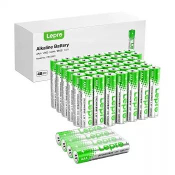 LEPRO 130001-48 AAA R3 Alkaline-Batterien, 48er-Pack | 1,5V langlebig, quecksilberfrei