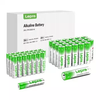 LEPRO 130003-48 AA/AAA Alkalibatterien, 48er-Pack
