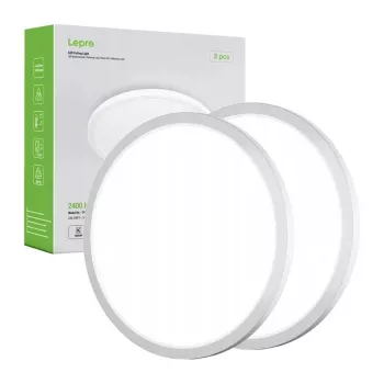 LEPRO 1500038-DW-EU-2 Deckenleuchte, 18W, 1800 lm, 2er-Pack
