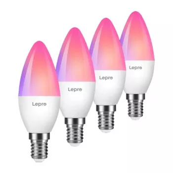 LEPRO BC1-EU-4 C37 RGBCW Wi-Fi LED-Lampe