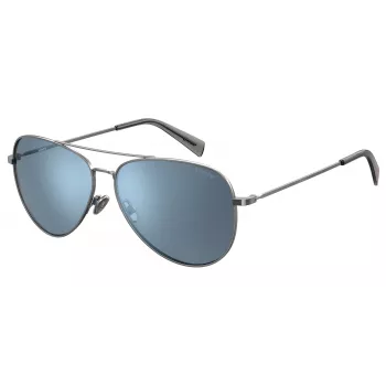 LEVIS Unisex Sonnenbrille LV1006SD3XG02 Square Black Frame Grey Polarized Lens 60/17/145 mm