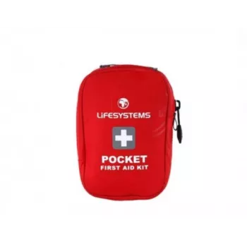 Lifesystems Pocket First Aid Kit – Kompaktes 16-teiliges Reise-Erste-Hilfe-Set mit Ripstop-Nylon-Tasche, Rot