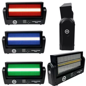 LIGHT4ME Aurora Strobe Head Moving LED Strobe 144x3W Weiß 6500K DMX