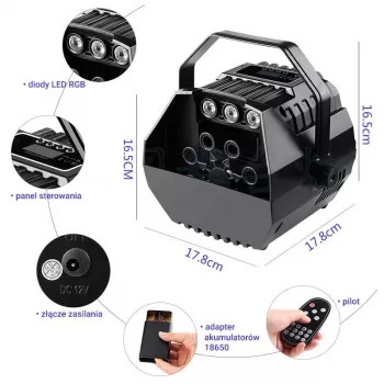 LIGHT4ME BM2 LED - LED-Seifenblasenmaschine