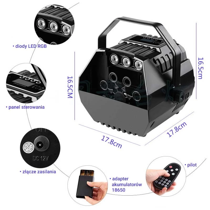 LIGHT4ME BM2 LED - LED-Seifenblasenmaschine