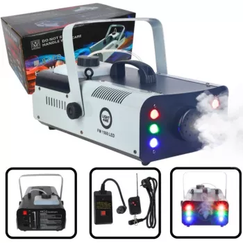 LIGHT4ME FM 1500 LED Nebelmaschine Nebelgenerator 1500W mit RGB LEDs