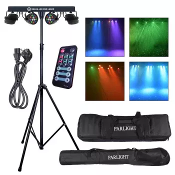 LIGHT4ME LED PAR Laser Beam Beleuchtungsset